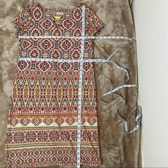 Emma & Michelle bold geometric print sheath dress size Small - Picture 7 of 10